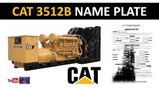 CAT 3512B Name Plate  Specifications  Oil and Gas  Caterpillar [upl. by Akenihs]