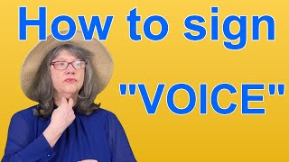 How To Sign VOICE — ASL Word Of The Day — Word 226 [upl. by Cacilia]