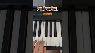 Its Spooky Season 🎃🎃 Jaws Theme Song Piano Tutorial Left Hand [upl. by Llyrehc]