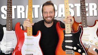 ULTIMATE Stratocaster Comparison  From Squier Affinity to Fender Custom Shop [upl. by Ytok922]