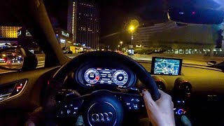 2018 Audi RS3 Sportback NIGHT POV DRIVE  Nice 5 Cylinder Sounds  Lets Drive [upl. by Shaun]