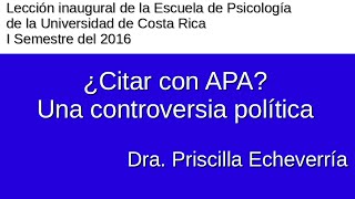 ¿Citar con APA Una controversia política [upl. by Dnivra193]