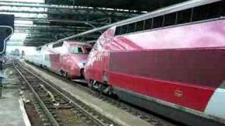 Thalys PBAPBKA mixed sets depart Brussels [upl. by Cirde]