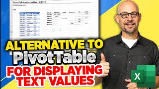 An Amazing Alternative to PivotTables for Displaying Text Values in Excel [upl. by Salli131]