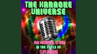 How Wonderful to Know Karaoke Version in the Style of Cliff Richard [upl. by Turpin]