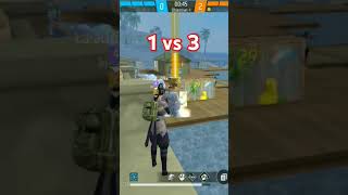 free fire 1 vs 3 cluch happy independence day 😀 freefire shorts [upl. by Ylurt]