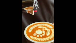 Latte art sunflower 🌻sorts coffee latte barista [upl. by Pernell]