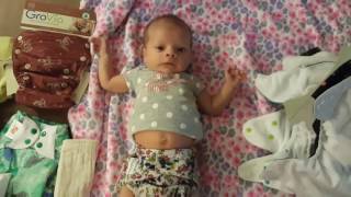 One Size Cloth Diapers on a 6 Week Old [upl. by Asiralc]