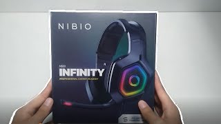 HEADSET NIBIO N500 INFINITY RGB UNBOXING [upl. by Rexanna]