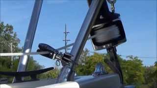 Flex Furler Adjusting Headstay Installing Line Kit On Compact Sailboat [upl. by Anolla]