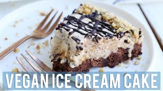 Vegan Ice Cream Cake  EASY VEGAN DESSERTS [upl. by Pacificas687]