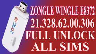 Zong 4G Wingle E8372h Full Ulock  Zong Wingle E8372 213286200306 All Sims Unlock  With File [upl. by Jenesia]