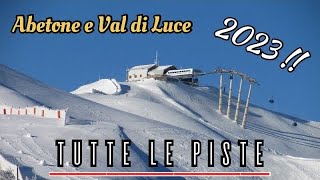 Piste sci ABETONE e VAL di LUCE timelapse 2023 [upl. by Sluiter]