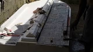 DIY STYROFOAM FIBER GLASS BOAT BY CAPSU DAYAO CBAO Part 2 [upl. by Yelsa200]