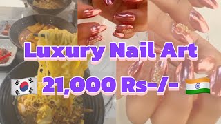 Luxury Nail Art  South Korea  21000 rupees [upl. by Tab355]