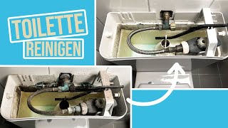 So wird die Toilette richtig sauber  WC Spülkasten entkalken amp unter dem Rand reinigen [upl. by Aceber]