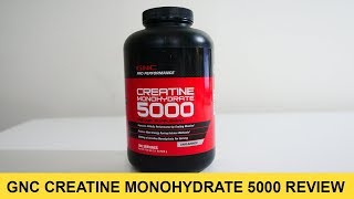 GNC Pro Performance Creatine Monohydrate 5000 Review [upl. by Rosalee]