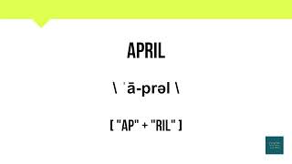 How To Pronounce April  Meaning  Pronunciation [upl. by Maurilia25]