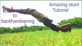 Kickup to backhandspring tutorial  How to do kickup to backhandspringMartial art Ramesh [upl. by Morrill]