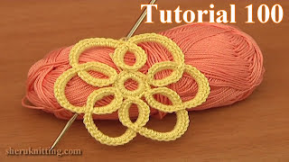 How to Crochet Simple Flat Flower [upl. by Ayalat]