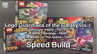 1min Speed Build of LEGO Guardians of the Galaxy VOL2 Sets [upl. by Cale]