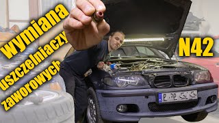 Wymiana uszczelniaczy zaworowych bez zdejmowania głowicy w BMW e46 N42B20 [upl. by Barbour710]