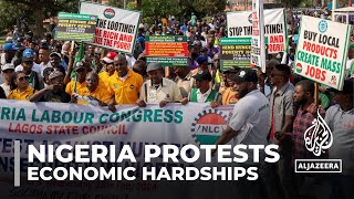 Nigeria protests Calls for 10 day protests over rising cost of living [upl. by Dreeda651]