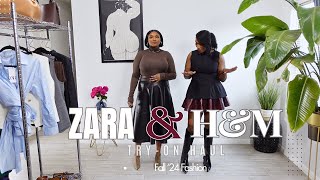 Fall 24 Fashion Trends Try on Haul Zara and HampM What Slayed and What Failed Size L  XXL 1418 [upl. by Tammy750]