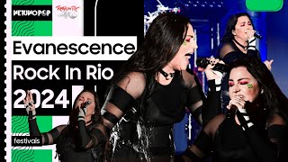 Evanescence no Rock in Rio  Amy Lee canta em português pinta bandeira do Brasil no rosto e arrasa [upl. by Nymsaj]