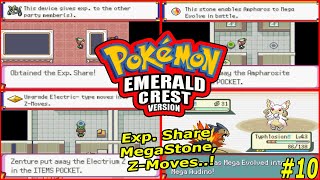 ZMoves and MegaStone Ampharosite Location  Pokémon Emerald Crest GBA Walkthrough 10 [upl. by Feucht]