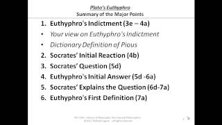 0410102 Platos Euthphro  Summary of Major Points [upl. by Azpurua]