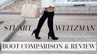 Stuart Weitzman Highlands vs Lowlands vs 5050 Boot Comparison and Review [upl. by Zetana671]