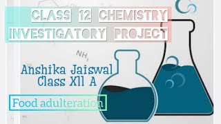 Class 12 Chemistry Investigatory project  Food adulteration with pdf drive link [upl. by Darrow283]