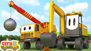 Construction Vehicles rescue dump truck Crane truck mixer truck and tractor for Kids [upl. by Nosral]