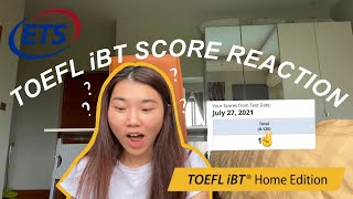 my TOEFL score reaction 100 home edition [upl. by Ettevad]