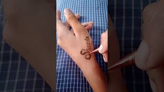 Shazia Name mehndi tattoo tattoo yt satisfying [upl. by Adrahs981]