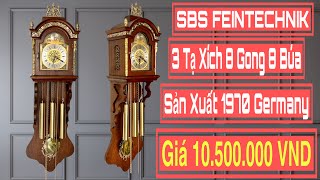 Đồng Hồ Treo Tường 3 Tạ Xích SBS FEINTECHNIK Phiên Bản Tempus Fugit Sản xuất 1970 Made In Germany [upl. by Acey582]