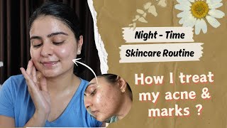 Night Time Skincare Routine for Oily  Acne Skin  How to exfoliate skin overnight  Kashika Chauhan [upl. by Danny]