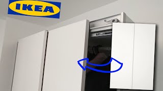 IKEA PAX WARDROBE pax sliding door assembly left  porte coulissante avant gauche [upl. by Akyeluz]