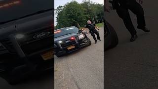 Cop pulls over biker and witnessed his friend crash 😱 ​​⁠​⁠BussinB [upl. by Gniy248]