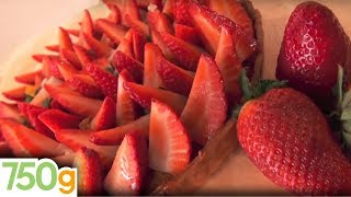 Recette de Tarte aux fraises acidulée  750g [upl. by Aetnahc]