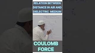 Distance in Air And Dielectric Medium shorts electrostatics [upl. by Nauqel]