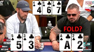 Slowrolling With A STRAIGHT FLUSH Is The Worst HustlerCasinoLive [upl. by Hecker]