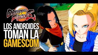 Los androides de Dragon Ball FighterZ toman la Gamescom [upl. by Kramnhoj639]