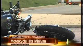 Motorcycle accident in Hamilton Twp [upl. by Leirad]