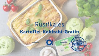 Rustikales KartoffelKohlrabiGratin  herzhafte Gratin [upl. by Norvall548]