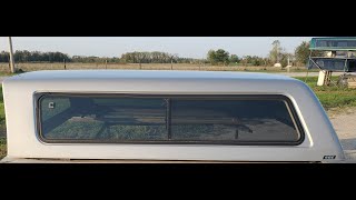 Walkaround of used ARE CX fiberglass Cab High topper for sale 0107 Chevy amp GMC Dually bed EZ06B [upl. by Nivaj]