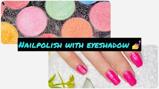 Beautiful and elegant nail polish tutorial with eyeshadow  Nailart tiktok compilation nails [upl. by Graubert]