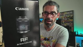 Canon RF 2870 F28 IS STM  Unboxing Live 🔴 [upl. by Anelhtac705]