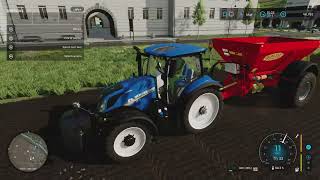 Fertilizing Field 19  Contract Work  Farming Simulator 22 [upl. by Gussy]